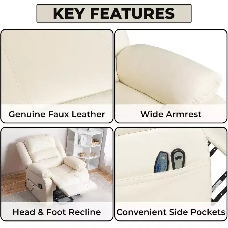 Premium Studded Power Lift Recliner Chair