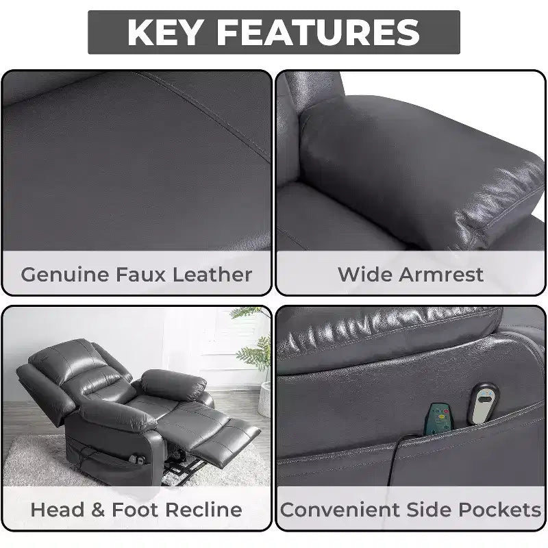 Premium Studded Power Lift Recliner Chair