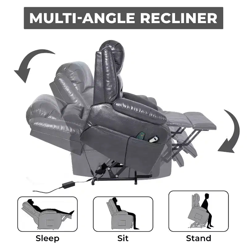 Premium Studded Power Lift Recliner Chair