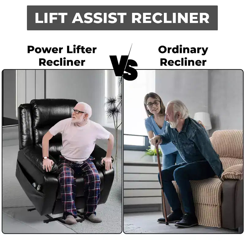 Premium Studded Power Lift Recliner Chair