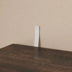 Wood Grain Dresser With Six Drawers And Black Handles For Living Room Storage