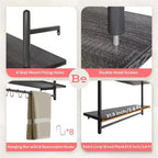 2-Tier Wall-Mounted Bookshelf Plant Stand Shelf Baker's Racks