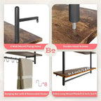 2-Tier Wall-Mounted Bookshelf Plant Stand Shelf Baker's Racks