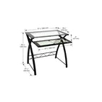 Computer Desk - Sleek High Gloss Black Finish