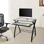 Computer Desk - Sleek High Gloss Black Finish