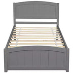 Twin Size Platform Bed with Sturdy Pinewood Frame and Legs