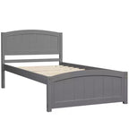 Twin Size Platform Bed with Sturdy Pinewood Frame and Legs