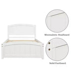 Twin Size Platform Bed with Sturdy Pinewood Frame and Legs