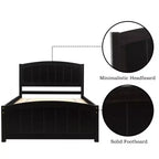 Twin Size Platform Bed with Sturdy Pinewood Frame and Legs