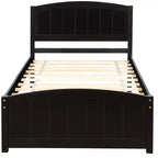 Twin Size Platform Bed with Sturdy Pinewood Frame and Legs