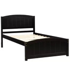 Twin Size Platform Bed with Sturdy Pinewood Frame and Legs