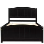 Twin Size Platform Bed with Sturdy Pinewood Frame and Legs