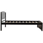 Twin Size Platform Bed with Sturdy Pinewood Frame and Legs