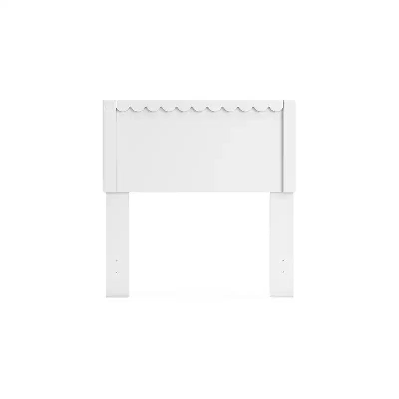 Panel Headboard in Matte White Finish