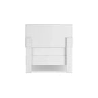 Panel Headboard in Matte White Finish