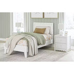 Panel Headboard in Matte White Finish