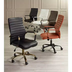 Black Faux Leather Adjustable Office Chair