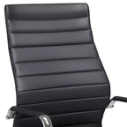 Black Faux Leather Adjustable Office Chair