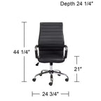 Black Faux Leather Adjustable Office Chair