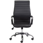 Black Faux Leather Adjustable Office Chair