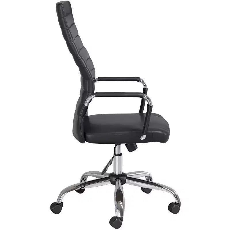 Black Faux Leather Adjustable Office Chair