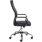 Black Faux Leather Adjustable Office Chair