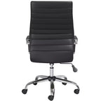 Black Faux Leather Adjustable Office Chair