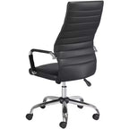 Black Faux Leather Adjustable Office Chair