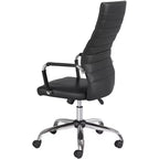 Black Faux Leather Adjustable Office Chair