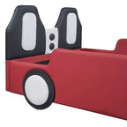Morden Design Twin Size Race Car-Shaped Platform Bed with Wheels