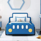 Morden Design Twin Size Race Car-Shaped Platform Bed with Wheels