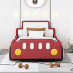 Morden Design Twin Size Race Car-Shaped Platform Bed with Wheels