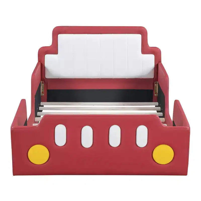 Morden Design Twin Size Race Car-Shaped Platform Bed with Wheels