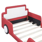 Morden Design Twin Size Race Car-Shaped Platform Bed with Wheels