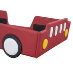 Morden Design Twin Size Race Car-Shaped Platform Bed with Wheels