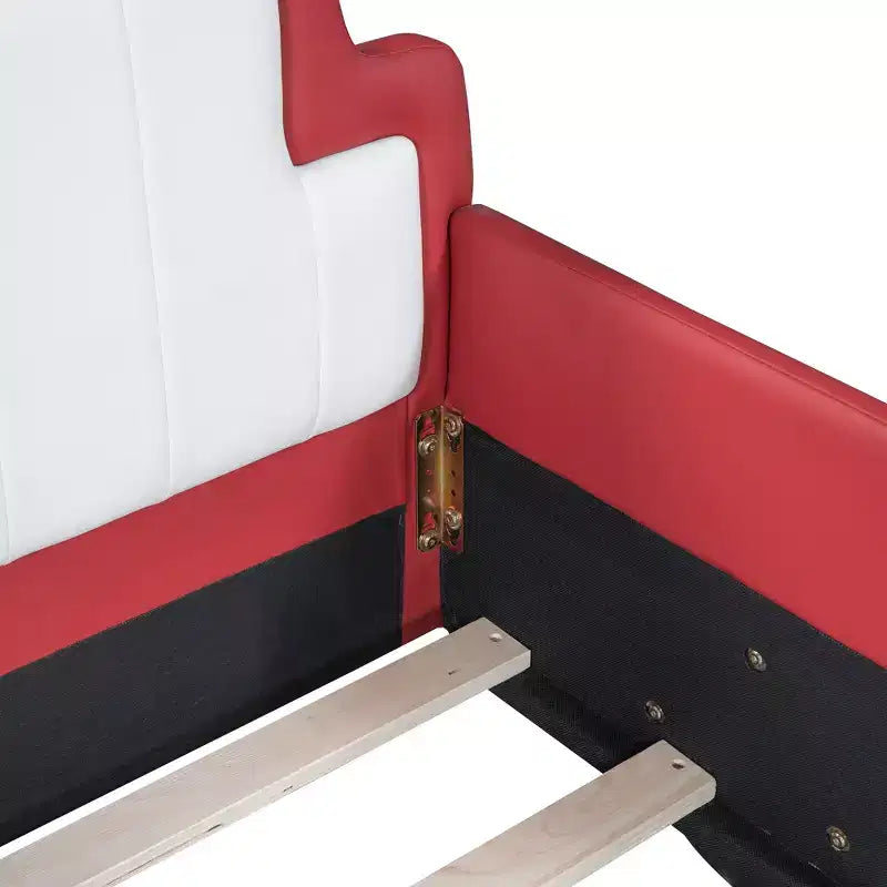 Morden Design Twin Size Race Car-Shaped Platform Bed with Wheels