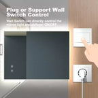 36X28 inch Bathroom Led Classy Vanity Mirror with High Lumen,Dimmable Touch,Wall Switch Control