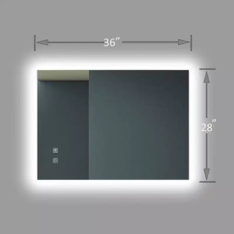 36X28 inch Bathroom Led Classy Vanity Mirror with High Lumen,Dimmable Touch,Wall Switch Control
