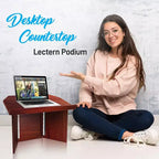Portable Lectern Podium for Presentations with Quick Setup Folding Style, Compact Design, Ideal for Meetings and Events
