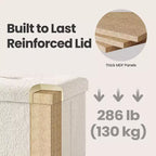 Small Folding Storage Ottoman Foot Rest Stool, 12.2 x 16.1 x 12.2 Inches, Sturdy Ottoman with Hidden Storage, Supports up to 286 lb