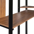 42.1'' W x 79.5'' L Twin Size Metal Loft Bed with Built-in Desk, Shelf and Ladder, Strong Metal Frame