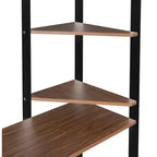 42.1'' W x 79.5'' L Twin Size Metal Loft Bed with Built-in Desk, Shelf and Ladder, Strong Metal Frame