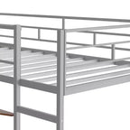 42.1'' W x 79.5'' L Twin Size Metal Loft Bed with Built-in Desk, Shelf and Ladder, Strong Metal Frame