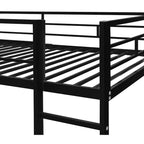 42.1'' W x 79.5'' L Twin Size Metal Loft Bed with Built-in Desk, Shelf and Ladder, Strong Metal Frame