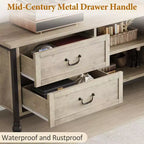 TV Stand for 70 Inch TV, Entertainment Center with Storage Cabinet & Open Shelves, TV Console Table Media Cabinet for Living Room, Bedroom