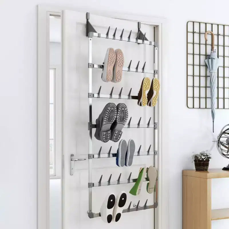 Hanging Shoe Rack Silver 26x5.1x54.7
