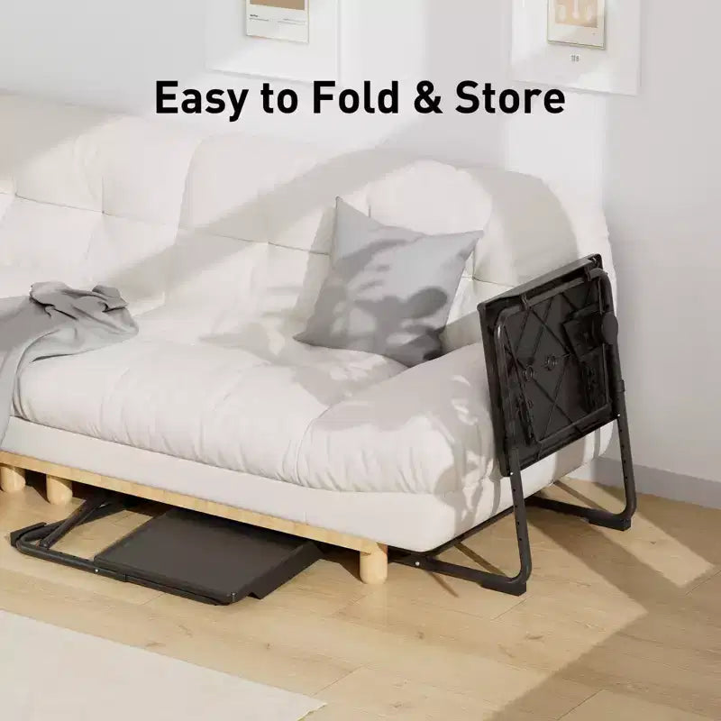 Adjustable TV Tray Table TV Dinner Tray on Bed Sofa, Comfortable Folding Table with 6 Height and 3 Tilt Angle Adjustments, End Table