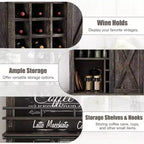 75 Tall Coffee Hutch Cabinet Large Kitchens Storage Pantry Cabinets White Coffee Bar Cabinet Cupboard with Sliding Barn Door