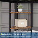 Twin Size Loft Bed with Large Desk and Storage Shelves, Metal Loft Bed with Safety Guardrail and Ladder for Kids and Adults, Space Saving