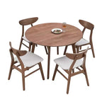 42IN Modern Space-Saving Dining Room Table for 2-4 Person, Round Table, Kitchen Table for Living Room, Dining Room